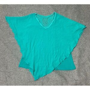 Apt 9 Women's XL Crochet Trim Poncho Dolman Sleeve Blouse